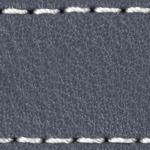 Pasek C1 20mm | Szary stalowy / Biała nić | Części skórzane bez klamry