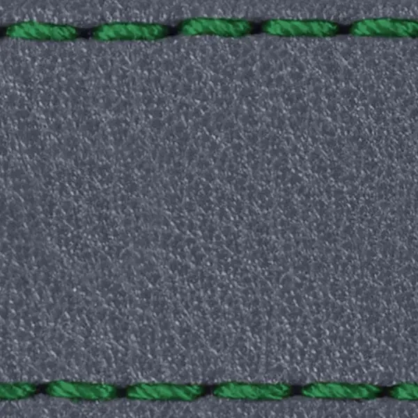 Pasek C1 26mm | Szary stalowy / Ciemnozielona nić | Części skórzane bez klamry