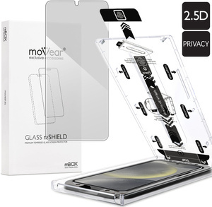 moVear mBOX GLASS mSHIELD 2.5D privacy do Samsung Galaxy S25 / S24 (6.2") (Anty spy, z Aplikatorem)