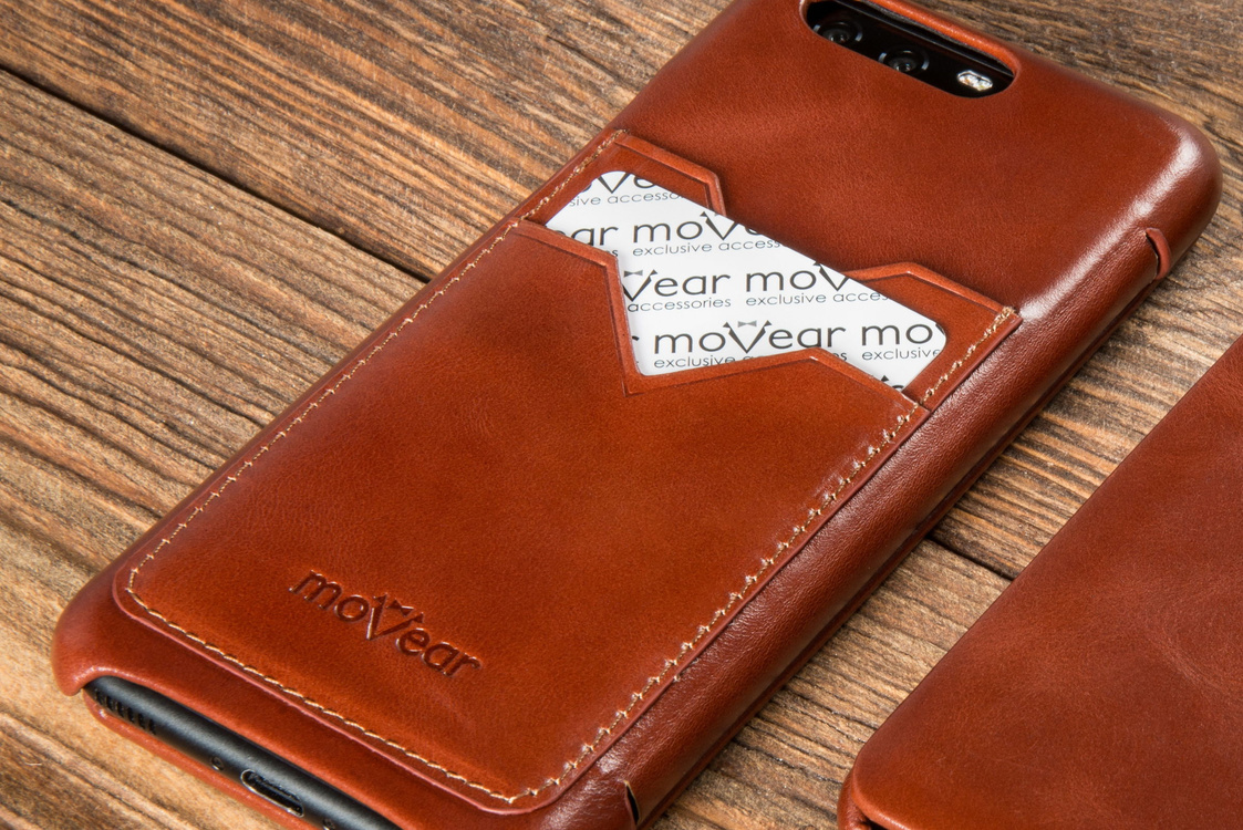 moVear flipSide S+ Skórzane Etui do Huawei P10 | Skóra Vintage | Brązowy