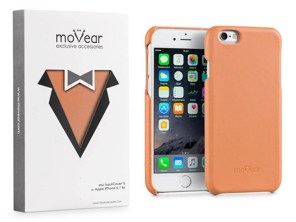 moVear backCover S Skórzane Etui Plecki do Apple iPhone 6 / 6s | Skóra Gładka | Cappuccino