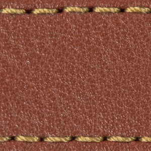 Pasek C1 20mm | Brązowy / Złota nić | Części skórzane bez klamry