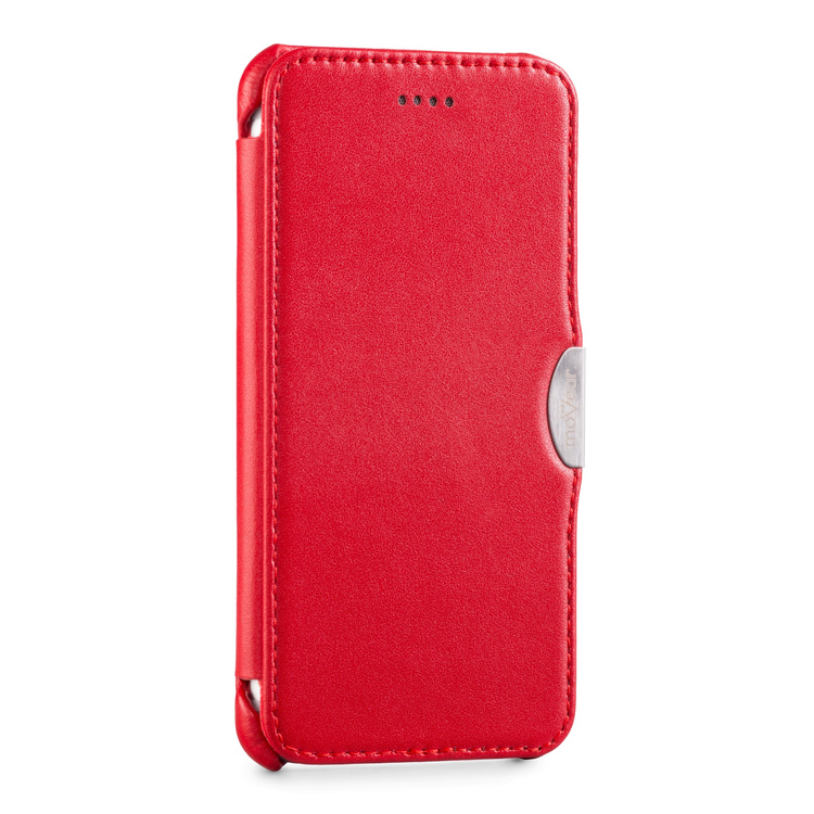 moVear flipSide C skórzane etui do Apple iPhone 6 / 6s (4.7") | Skóra naturalna gładka (Czerwona)