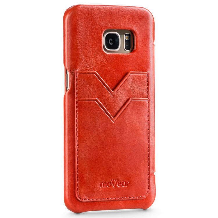 
                    moVear flipSide S+ Skórzane Etui do Samsung Galaxy S7 edge | Skóra Vintage | Czerwony