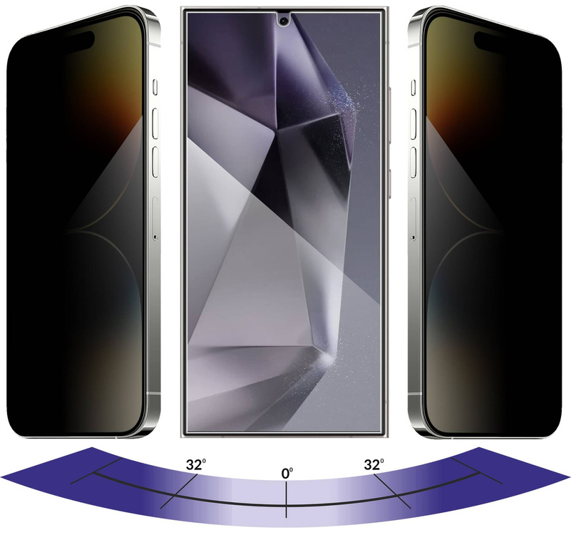 2 szt. | moVear mBOX GLASS mSHIELD 2.5D privacy do Samsung Galaxy S24 Ultra (6.8") (Anty spy, z Aplikatorem)