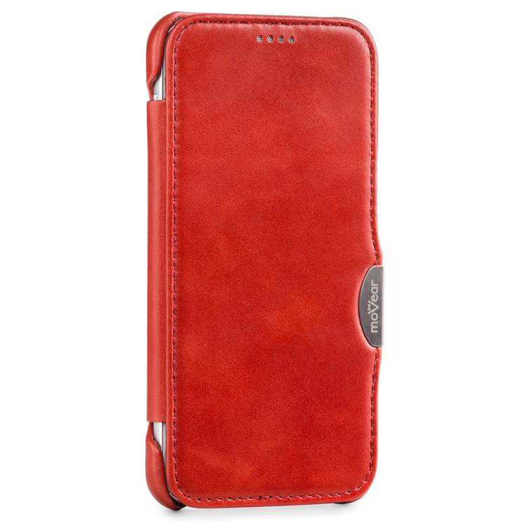 moVear flipSide C Skórzane Etui do Samsung Galaxy S6 | Skóra Vintage | Czerwony