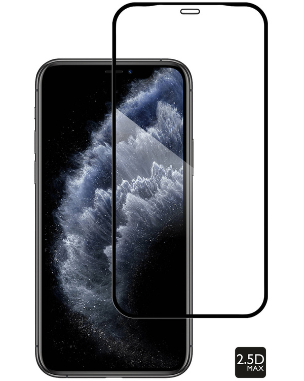 moVear GLASS mSHIELD 2.5D MAX do Apple iPhone 11 Pro / Xs / X (5.8") (kompatybilne z etui)