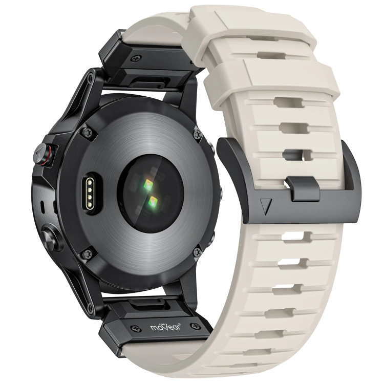 Pasek moVear FKM Extreme do Garmin QuickFit 22mm (Fenix / Forerunner / Epix / Instinct / Enduro / Quatix / MARQ - 47/45mm) Beżowy