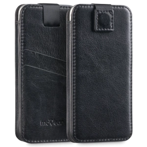 moVear pocketCase C+ skórzana wsuwka do Apple iPhone 16/15/14/13, 12/11 Pro, Xs/X | Skóra naturalna vintage (Czarna)