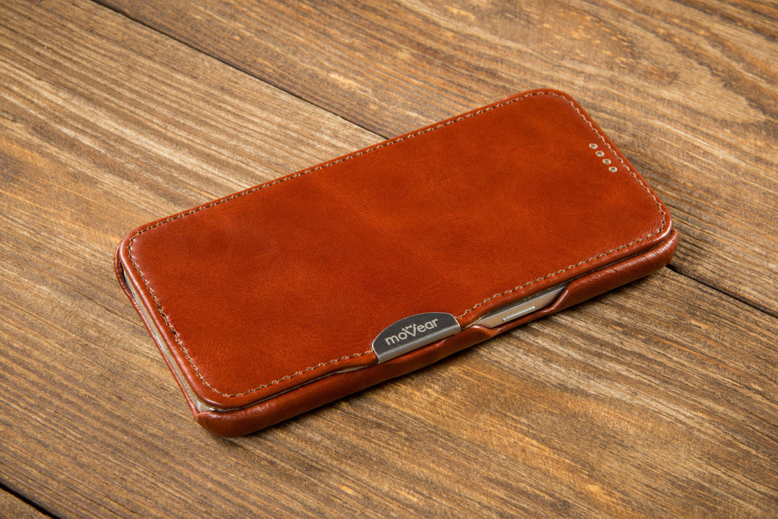 moVear flipSide C+ Skórzane Etui do Samsung Galaxy S7 | Skóra Vintage | Brązowy