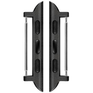 moVear | Adapter paska 24mm do Apple Watch 9/8/7/6/SE/5/4/3/2/1 (45/44/42mm) & Ultra (49mm) | Czarny Stal nierdzewna +PVD