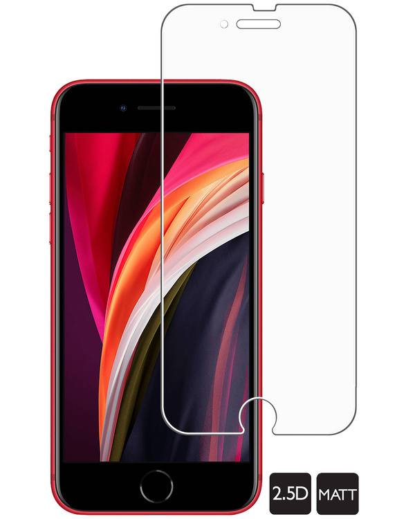 moVear GLASS mSHIELD 2.5D MATT do Apple iPhone SE (2022 / 2020) / 8 / 7 (4.7") (Antyrefleksyjne, kompatybilne z etui)