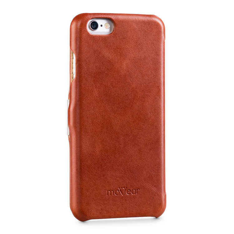 moVear flipSide C skórzane etui do Apple iPhone 6 / 6s (4.7") | Skóra naturalna vintage (Brązowa)