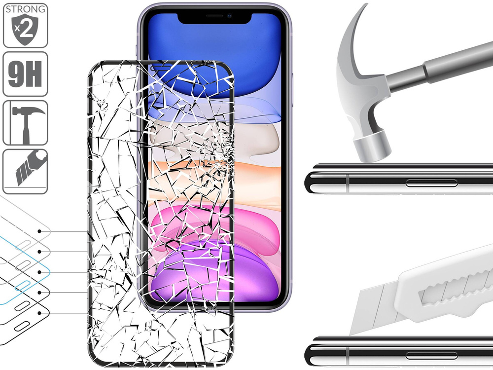 moVear GLASS mSHIELD 3D PRO do Apple iPhone 11 / Xr (6.1") (na cały ekran)
