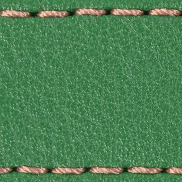 Pasek C1 19mm | Zielony / Różowo złota nić | Części skórzane bez klamry