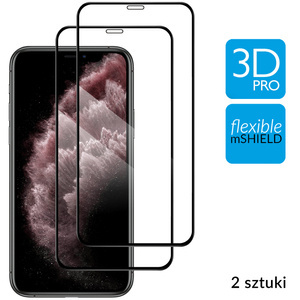 2 szt. | moVear flexible mSHIELD 3D PRO do Apple iPhone 11 Pro Max / Xs MAX (6.5"). Pancerne szkło hybrydowe.