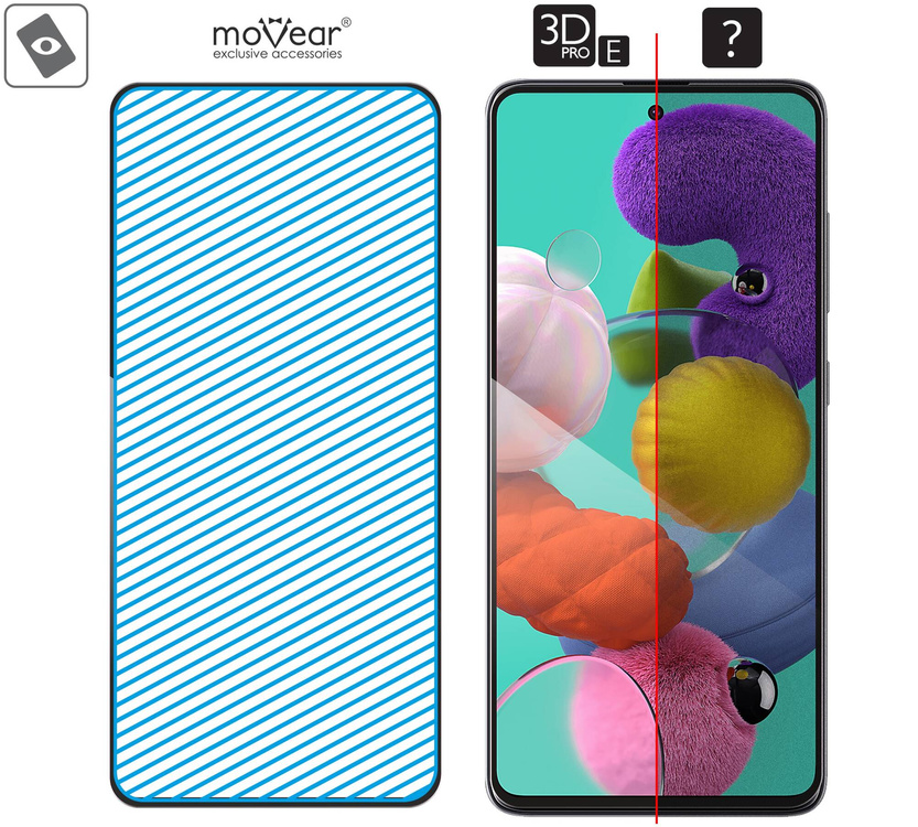 moVear GLASS mSHIELD 3D PRO-E do Samsung Galaxy S10 Lite (6.7") (kompatybilne z etui)