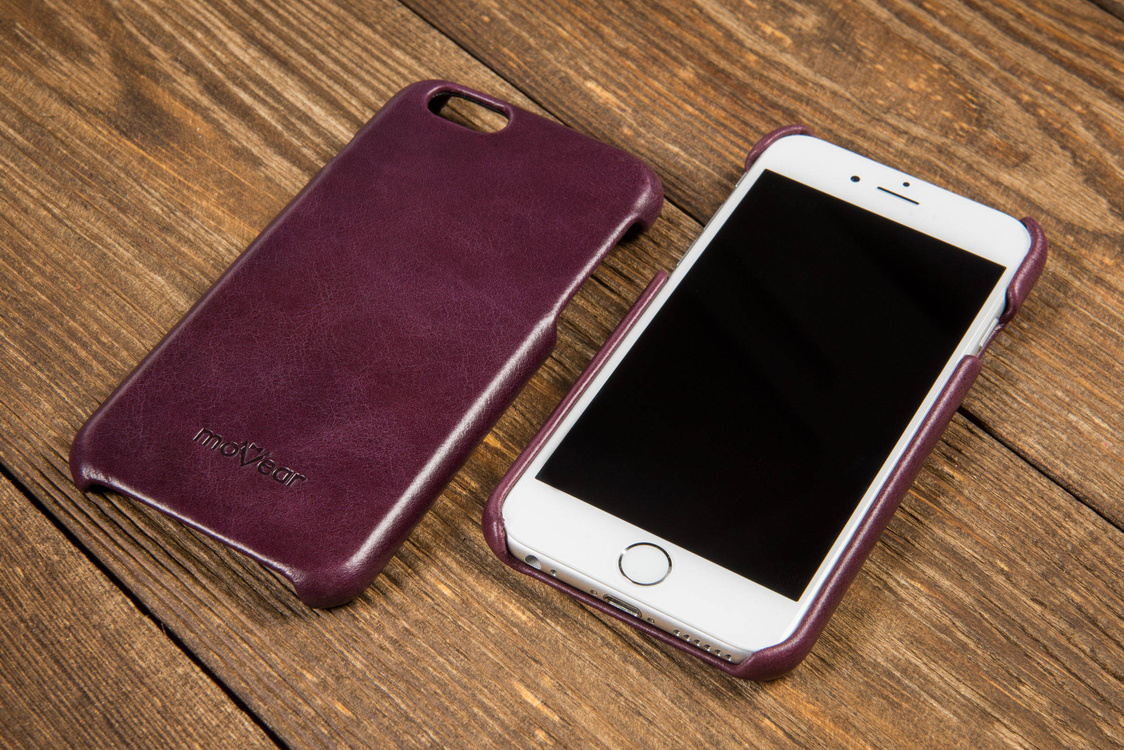 moVear backCover S Skórzane Etui Plecki do Apple iPhone 6 / 6s | Skóra Gładka | Cappuccino