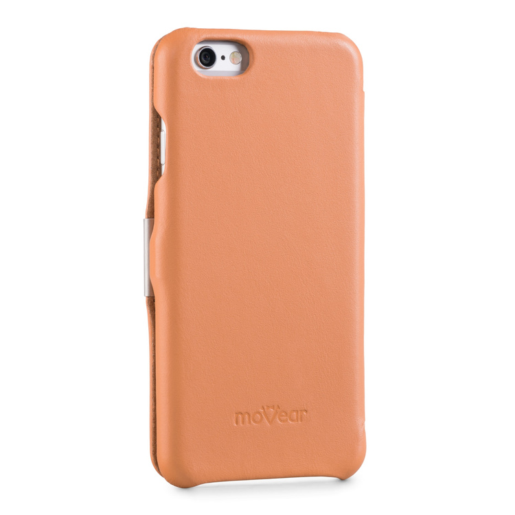 moVear flipSide C skórzane etui do Apple iPhone 6 / 6s (4.7") | Skóra naturalna gładka (Cappuccino)