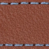 Pasek C1 26mm | Brązowy / Błękitna nić | Części skórzane bez klamry