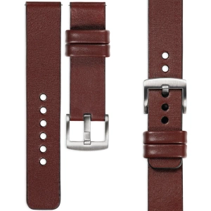moVear Prestige S1 Skórzany pasek 22mm do Xiaomi Watch S1 / Mi Watch / Amzfit | Kasztanowy [rozmiary XS-XXL i klamra do wyboru]