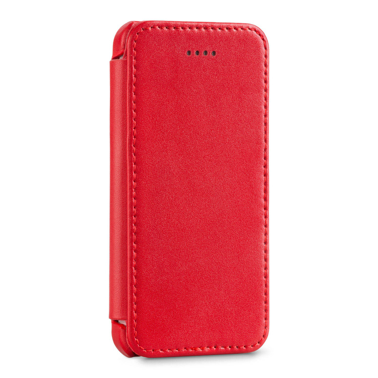 moVear flipSide C+ Skórzane Etui do Apple iPhone SE / 5s / 5 | Skóra Gładka | Czerwony
