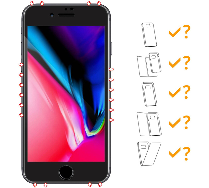 2 szt. | moVear GLASS mSHIELD 3D PRO do Apple iPhone 8 / 7 (4.7") (na cały ekran)