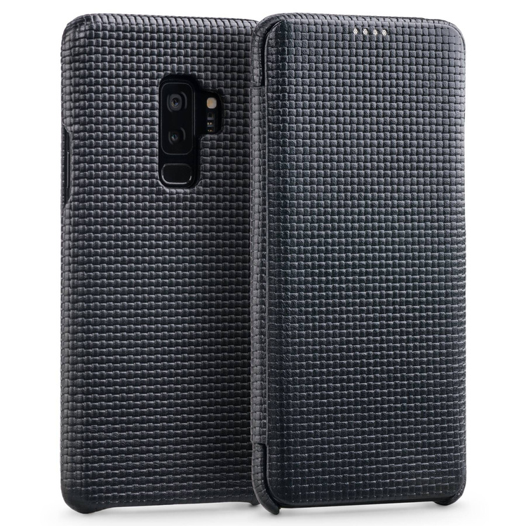 moVear flipSide S skórzane etui do Samsung Galaxy S9+ (Plus) (6.2") | (Czarny)