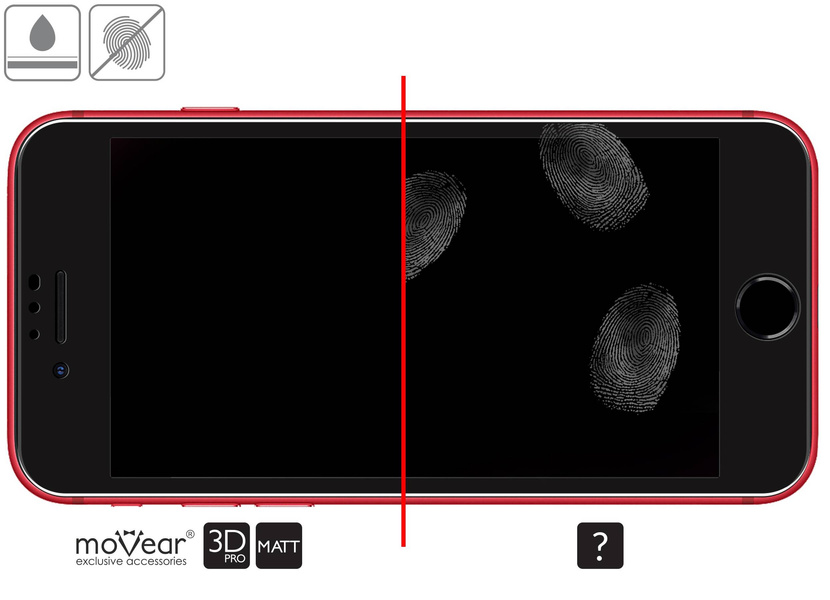 2 szt. | moVear GLASS mSHIELD 3D PRO MATT do Apple iPhone 6s / 6 (4.7") | (Antyrefleksyjne)