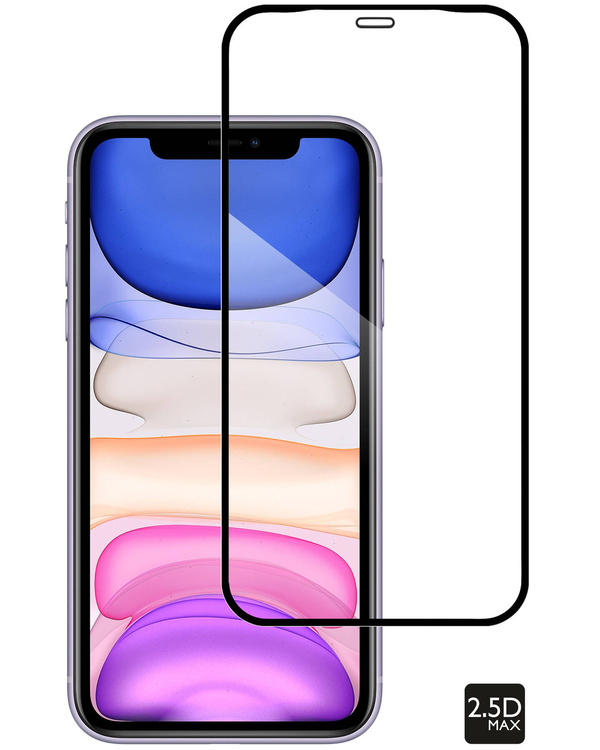 moVear GLASS mSHIELD 2.5D MAX do Apple iPhone 11 / Xr (6.1") (kompatybilne z etui)