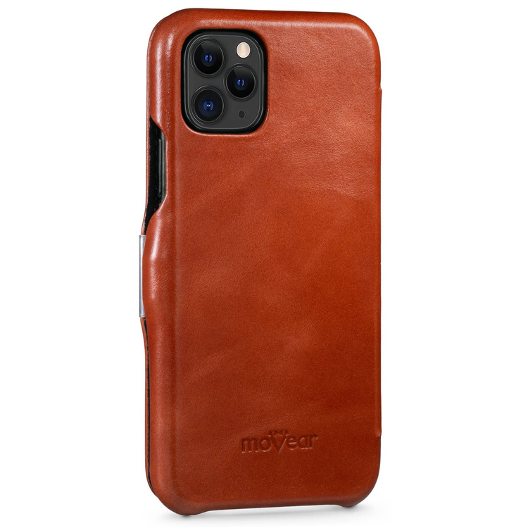 moVear flipSide C skórzane etui do Apple iPhone 11 Pro (5.8") | Skóra naturalna vintage (Brązowa)