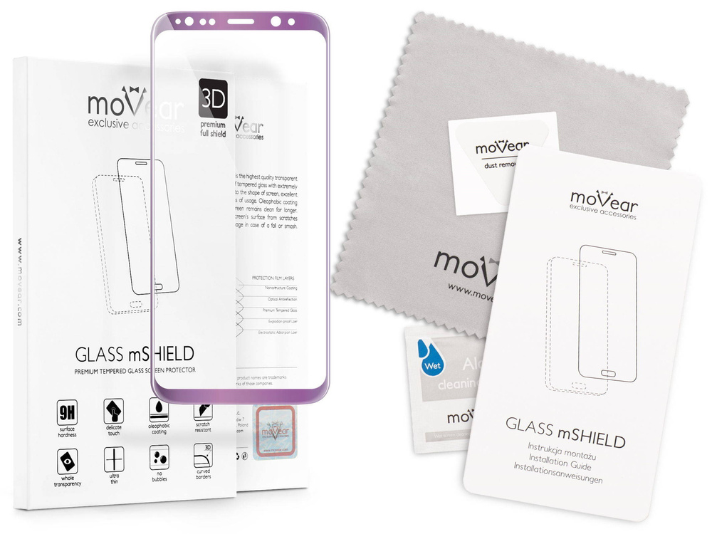 moVear GLASS mSHIELD 3D na Samsung Galaxy S8+ (Plus) | Szkło Hartowane na Cały Ekran, 9H