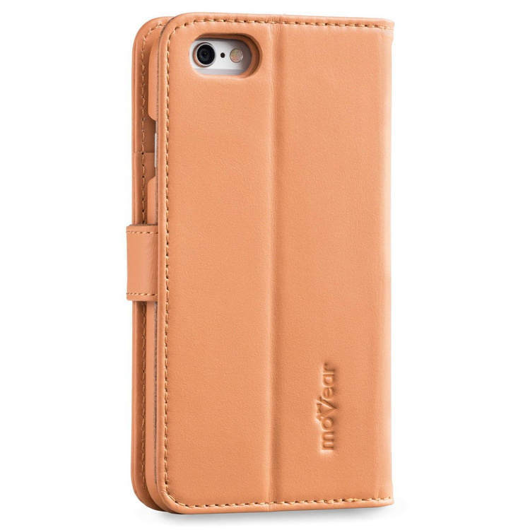 moVear multiCover W Skórzane Etui 3w1 do Apple iPhone 6 / 6s | Portfel, Wallet | Skóra Gładka | Cappuccino