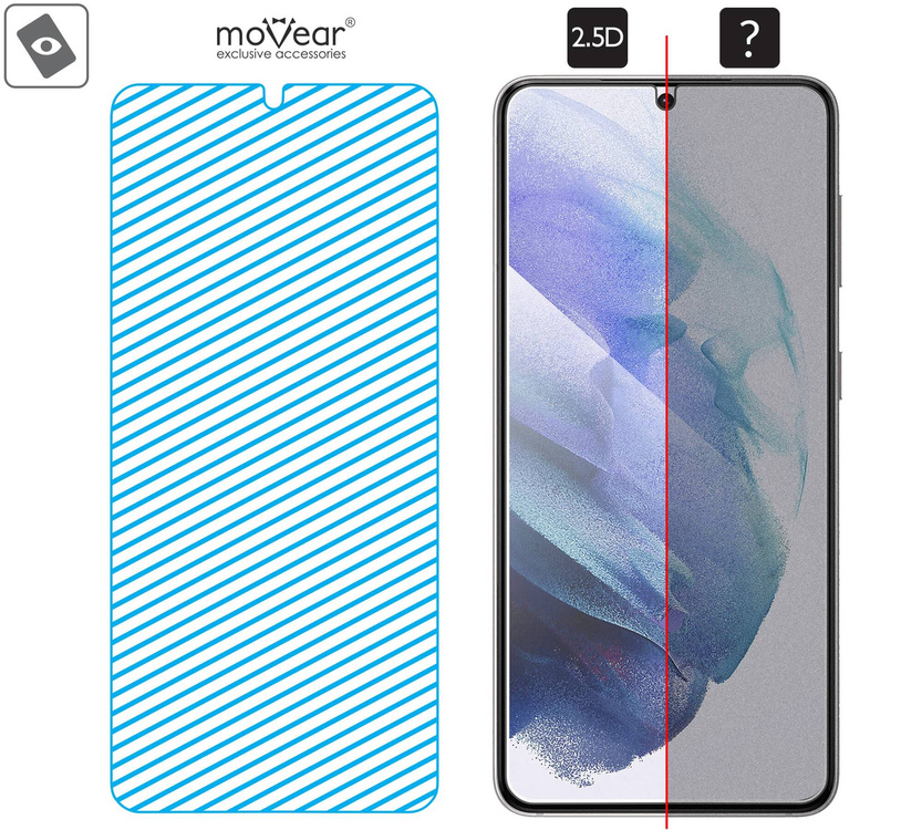 2 szt. | moVear GLASS mSHIELD 2.5D do Samsung Galaxy S21 (6.2") (kompatybilne z etui)
