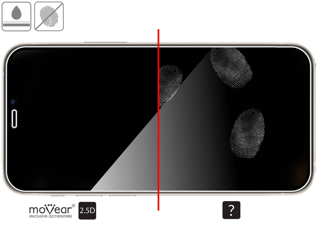 moVear GLASS mSHIELD 2.5D do Apple iPhone 12 Mini (5.4") (kompatybilne z etui)