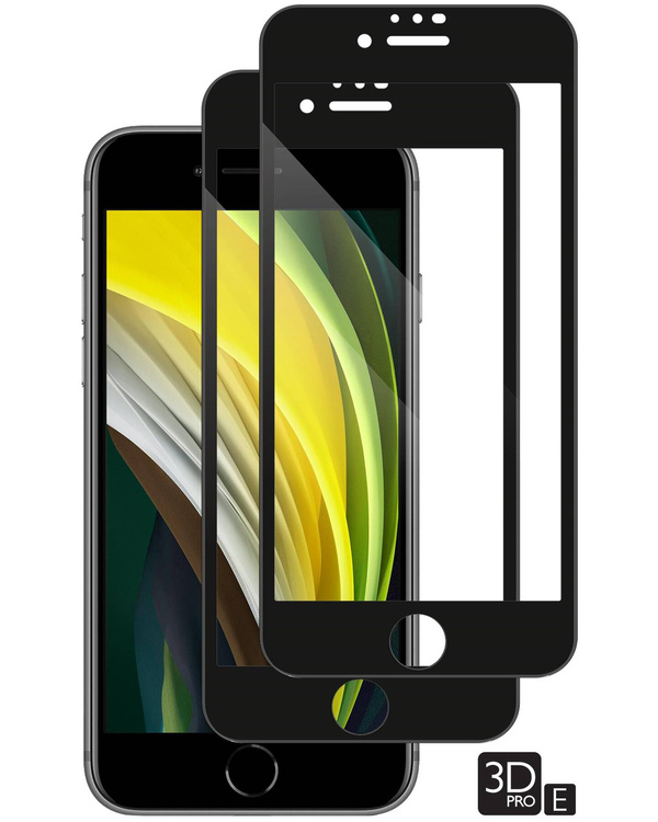 2 szt. | moVear GLASS mSHIELD 3D PRO-E do Apple iPhone SE (2022 / 2020) / 8 / 7 (4.7") (kompatybilne z etui)