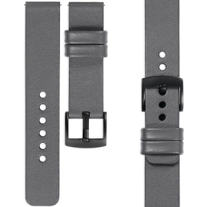 moVear Prestige S1 Skórzany pasek 22mm do Xiaomi Watch S1 / Mi Watch / Amzfit | Szary [rozmiary XS-XXL i klamra do wyboru]