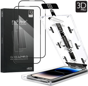 2 szt. | moVear mBOX GLASS mSHIELD 3D PRO do Apple iPhone 14 Pro Max (6.7") (łatwy montaż)