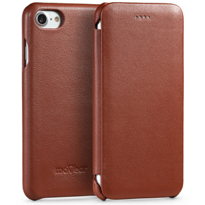 moVear flipSide S skórzane etui do Apple iPhone SE (2022 / 2020) / 8 / 7 (4.7") | Skóra naturalna nappa (Brązowa)