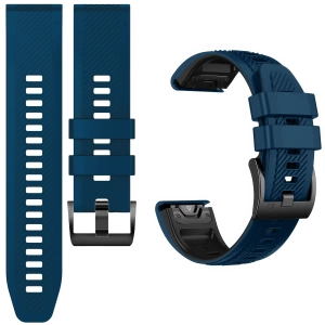 Pasek silikonowy SIL S1 do Garmin QuickFit 22mm (Fenix / Forerunner / Epix / Instinct / Enduro / Quatix / MARQ - 47/45mm) Niebieski - moVear