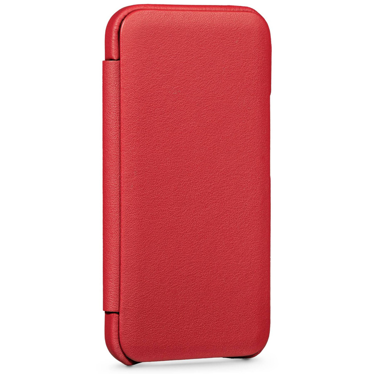 moVear flipSide S skórzane etui do Apple iPhone 13 Mini (5.4") | Skóra naturalna gładka (Czerwona)