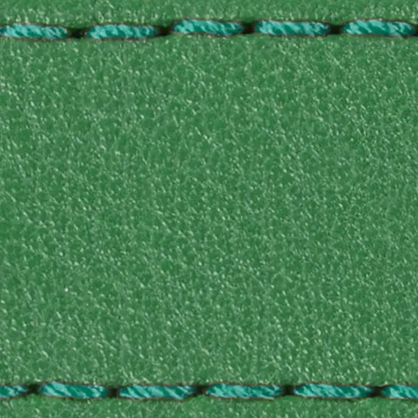 Pasek C1 19mm | Zielony / Turkusowa nić | Części skórzane bez klamry