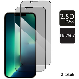 2 szt. | moVear GLASS mSHIELD 2.5D MAX privacy do Apple iPhone 16e / 14 / 13 / 13 Pro (6.1") (Prywatyzujące, kompatybilne z etui)