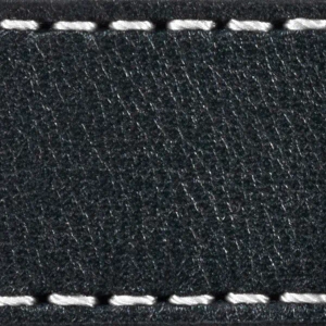 Pasek C3X 26mm | Czarny / Biała nić | Części skórzane bez klamry