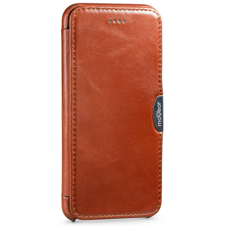 moVear flipSide C skórzane etui do Apple iPhone SE (2022 / 2020) / 8 / 7 (4.7") | Skóra naturalna vintage (Brązowa)