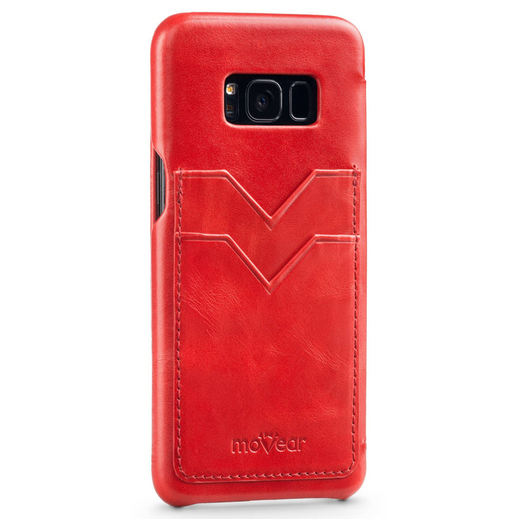 moVear flipSide S+ Skórzane Etui do Samsung Galaxy S8 | Skóra Vintage | Czerwony
