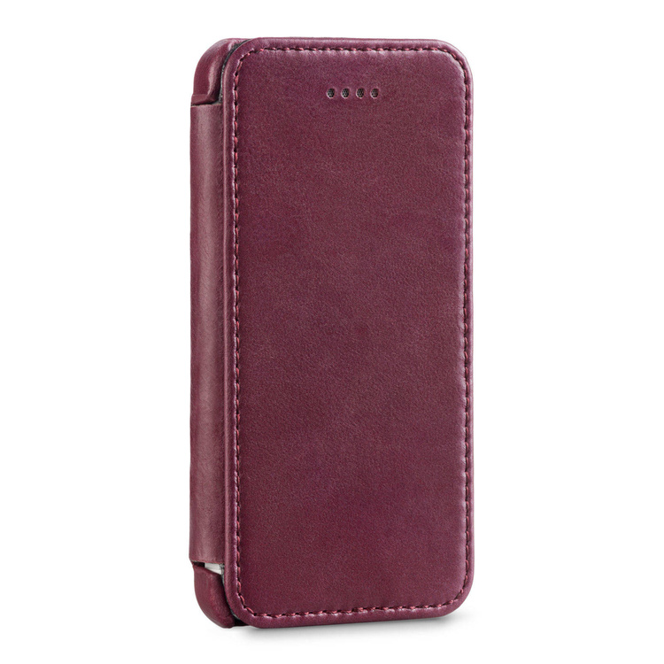 moVear flipSide C+ Skórzane Etui do Apple iPhone SE / 5s / 5 | Skóra Vintage | Fioletowy