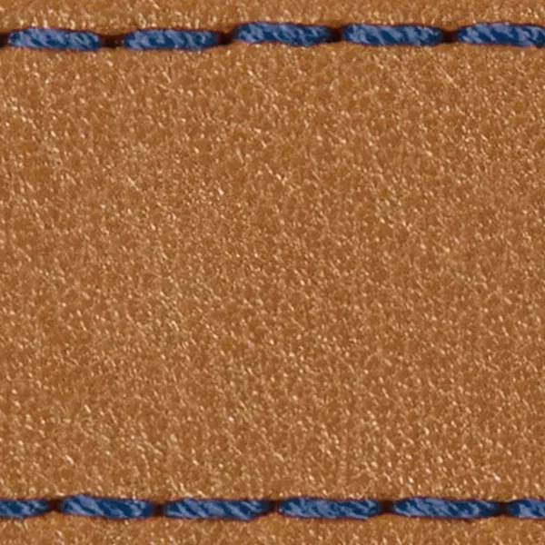 Podkładka W1 do paska 18mm | Jasnobrązowy / Granantowa nić