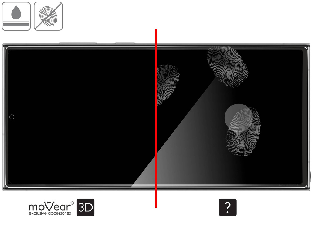 2 szt. | moVear GLASS mSHIELD 3D do Samsung Galaxy S23 Ultra (6.8") (na cały ekran)