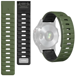 Pasek silikonowy SIL M1 do Garmin QuickFit 26mm (Fenix / Epix / Quatix / Tactix / Enduro - 51mm) Khaki - moVear